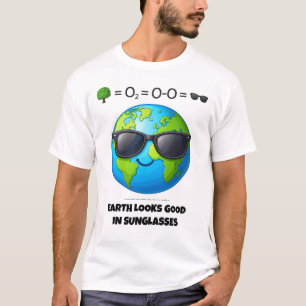サングラスの惑星の地球 – 気候行動T型 Tシャツ