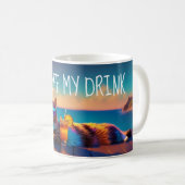 サングラスの猫 - Paws Off My Drink マグカップ (正面右)