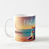 サングラスの猫 - Paws Off My Drink マグカップ (左)