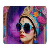 サングラスの美しいお姫様 カッティングボード (正面)