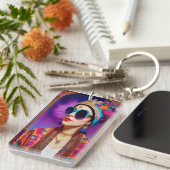 サングラスの美しいお姫様 キーホルダー (正面右)