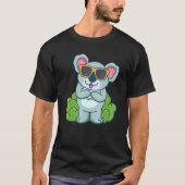サングラスの衣装を着た可愛いコアラLove Koalas Tシャツ (正面)