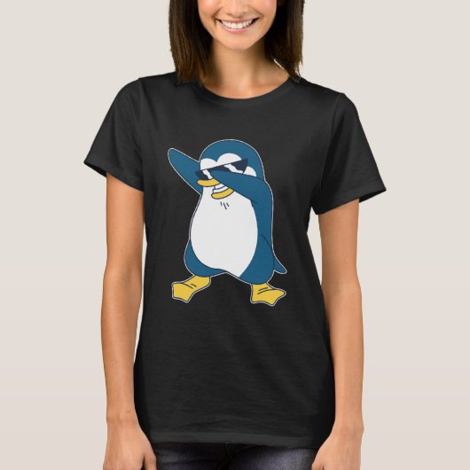 サングラスの衣装を着たDabダンスダビングペンギン Tシャツ (正面)
