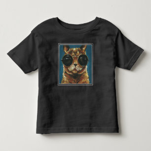 サングラスの軽快な動物 の子猫 トドラーTシャツ