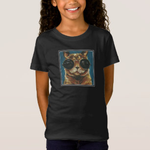 サングラスの軽快な動物 の子猫 Tシャツ