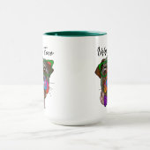 サングラスの醜い犬の顔マグ マグカップ (中央)