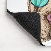 サングラスのSharpei マウスパッド (コーナー)