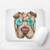 サングラスのSharpei マウスパッド (マウス)