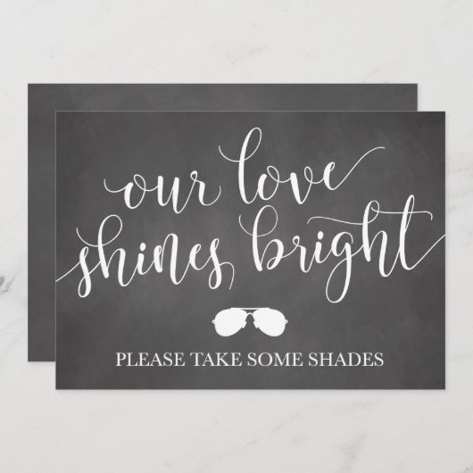 サングラスはサインを好む – 私たちの愛は明るく輝く (正面/裏面)