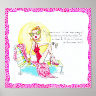 サングラスは素晴らしいヴァニティプリント ポスター