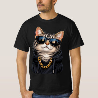 サングラスをかけたおしゃれな猫 Tシャツ