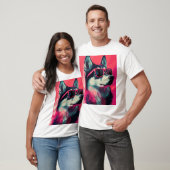 サングラスをかけたかっこいいシベリアン・ハスキー Tシャツ (ユニセックス)