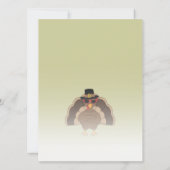 サングラスをかけたかっこいいトルキーと共に過ごす、感謝祭のディナー 招待状 (裏面)