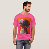 サングラスをかけたかっこいいブラッコイタリアーノ Tシャツ (正面フル)