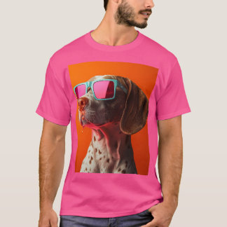 サングラスをかけたかっこいいブラッコイタリアーノ Tシャツ