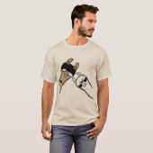 サングラスをかけたかっこいいラマの面白い動物の友達 Tシャツ (正面フル)