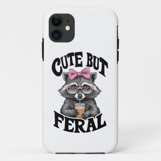 サングラスをかけたかわいいけど野生のアライグマ アライグマ Case-Mate iPhoneケース (裏面)