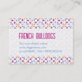 サングラスをかけたかわいいフランス人ブルドッグ 名刺 (裏面)