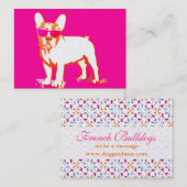 サングラスをかけたかわいいフランス人ブルドッグ 名刺 (正面/裏面)