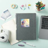 サングラスをかけたかわいいユニコーン: 魔法と楽しさ シール (iPadカバー)