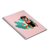 サングラスをかけたかわいい夏犬 ノートブック (右側)