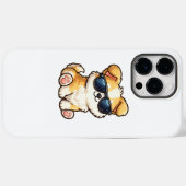 サングラスをかけたかわいい子犬のカワイイデザイン Case-Mate iPhoneケース (裏面 (横))