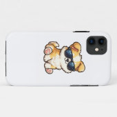 サングラスをかけたかわいい子犬のカワイイデザイン Case-Mate iPhoneケース (裏面(横))