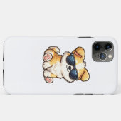 サングラスをかけたかわいい子犬のデザイン Case-Mate iPhoneケース (裏面(横))