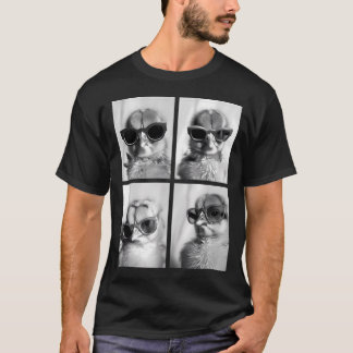 サングラスをかけたひよこ ファームアニマル チック Tシャツ