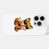 サングラスをかけたアイスクリームを食べるかわいい狐 Case-Mate iPhoneケース (裏面 (横))