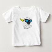 サングラスをかけたオウム ベビーTシャツ (正面)