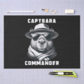 サングラスをかけたカピバラ Capy+コマンダー 薄葉紙 (クラフト)