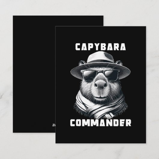 サングラスをかけたカピバラ Capy+Commander シーズンカード (正面/裏面)