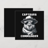 サングラスをかけたカピバラ Capy+Commander 招待状 (正面/裏面)