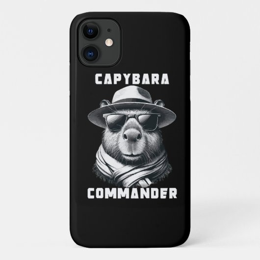サングラスをかけたカピバラ Capy+Commander Case-Mate iPhoneケース (裏面)