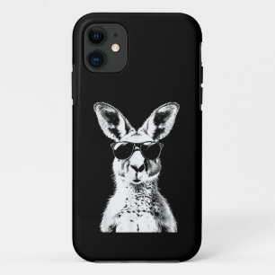 サングラスをかけたカンガルー オーストラリアの面白い動物 iPhone 11 ケース