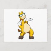 サングラスをかけたキリン ポストカード (正面)