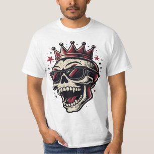 サングラスをかけたキング・ロックスター� skull tシャツ