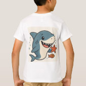 サングラスをかけたクールなサメのTシャツ Tシャツ (裏面)