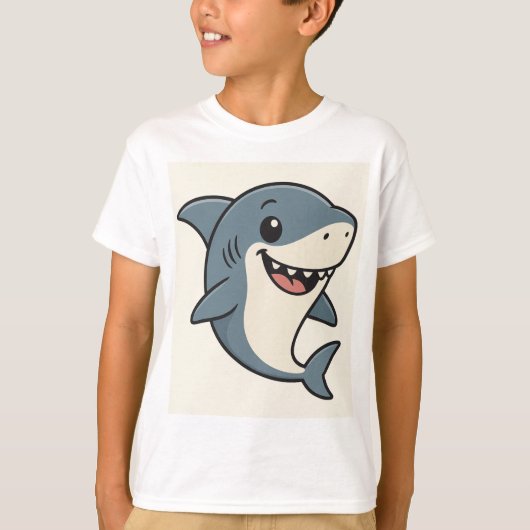 サングラスをかけたクールなサメのTシャツ Tシャツ (正面)