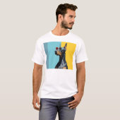 サングラスをかけたクールなドーベルマン Tシャツ (正面フル)