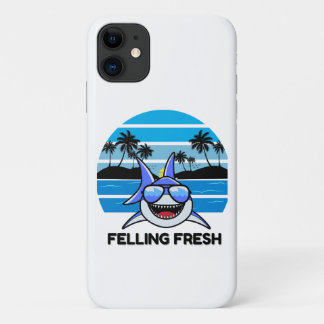 サングラスをかけたクールなレトロシャーク iPhone 11 ケース