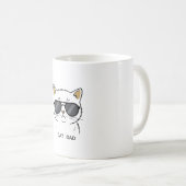 サングラスをかけたクールな三毛猫 コーヒーマグカップ (正面右)