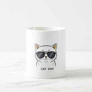 サングラスをかけたクールな三毛猫 コーヒーマグカップ