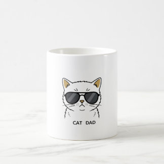 サングラスをかけたクールな三毛猫 コーヒーマグカップ
