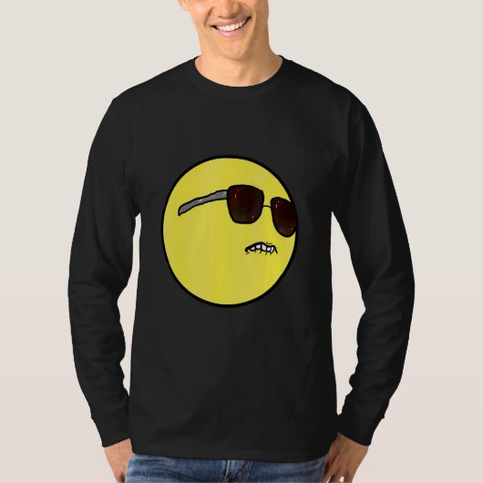 サングラスをかけたクールな不良 Tシャツ (正面)