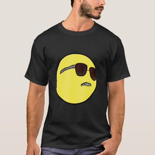サングラスをかけたクールな不良 Tシャツ (正面)