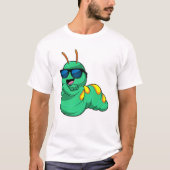 サングラスをかけたケータピラー Tシャツ (正面)