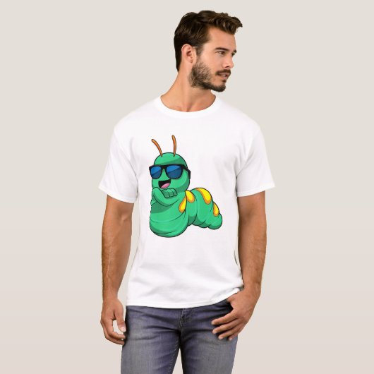サングラスをかけたケータピラー Tシャツ (正面フル)