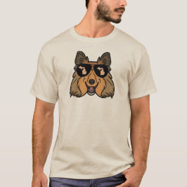 サングラスをかけたシェトランド・シープドッグ ミシガン州 Tシャツ